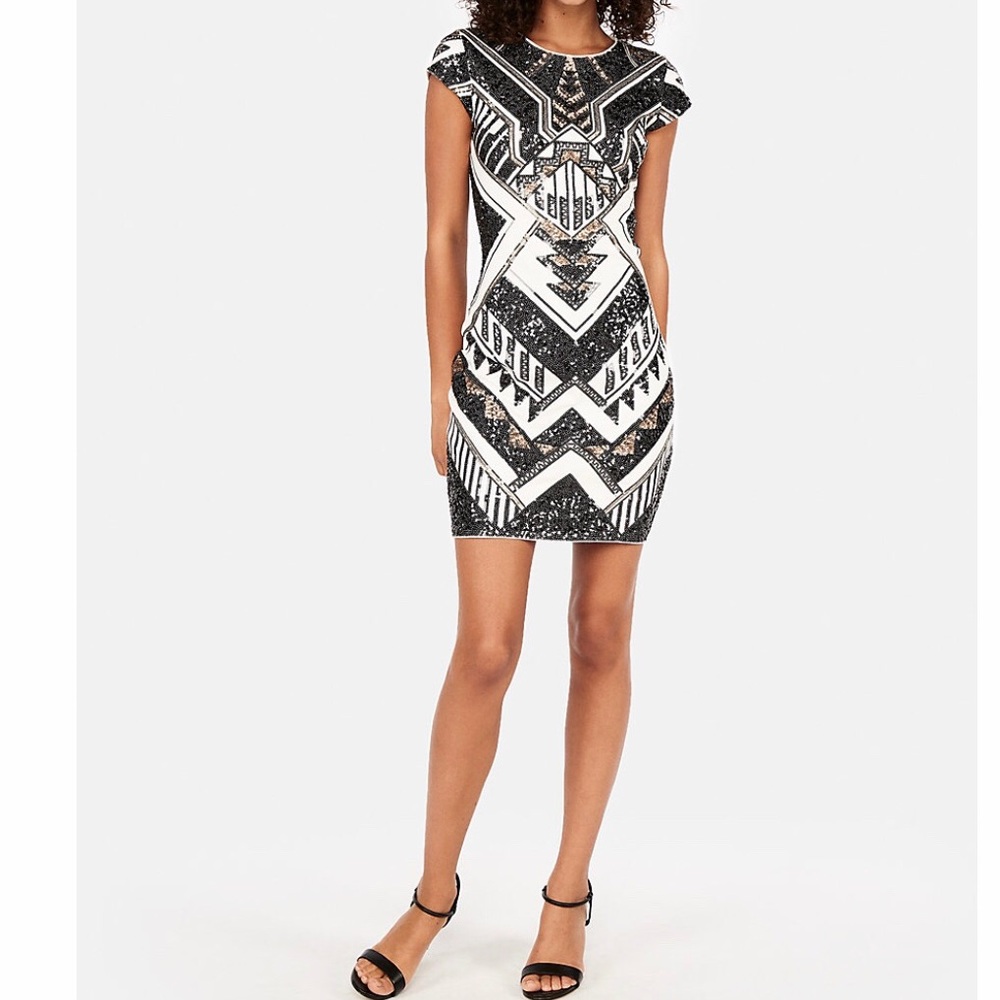 Express Holiday Sequin Dress